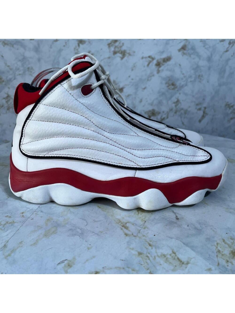 Jordan Pro Strong Mens Size 7 Shoes White Red Black Athletic Mid Top Sneakers